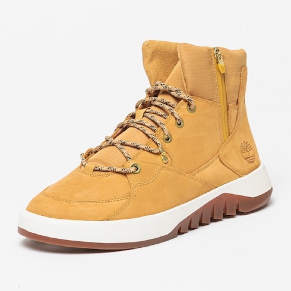 Timberland Men's Brown Supaway Side Zip Boots 'Wheat Nubuck' size 10 - Picture 4 of 10